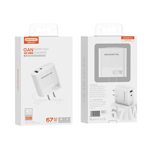 Chargeur de voiture double port USB-C PD et USB-A QC3.0 67W en matériau GaN, charge ultra-rapide pour téléphones Android - Product Image 4