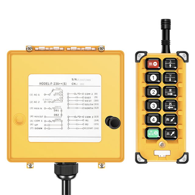 Hot Sale F23-BB 36V Full Voltage Coverage 10 Single Speed Key Button Telecrane Wireless Electric Hoist Industrial Remote Control