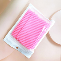 100 pièces Extension de cils nettoyage écouvillons brosse Lash Lift colle dissolvant applicateurs Micro cils tige maquillage accessoires outil