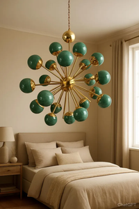 Lustre moderne en laiton de qualité supérieure, style mid-century, pour salle à manger et intérieur de maison - Product Image 4