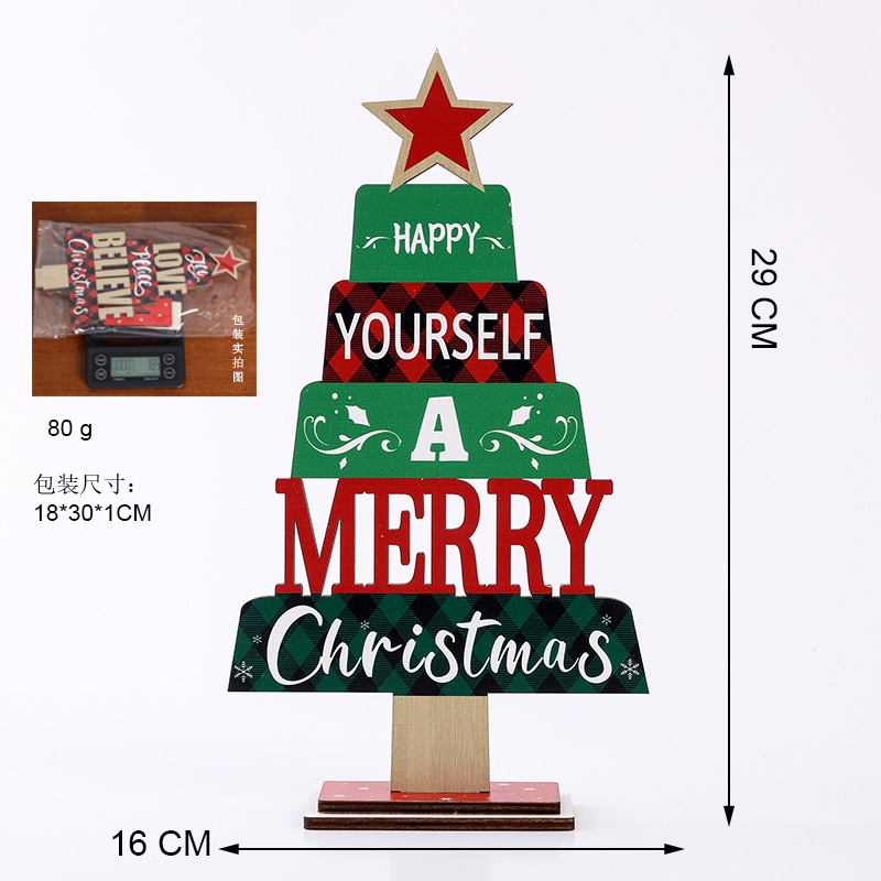 décoration de sapin de Noël en bois 4