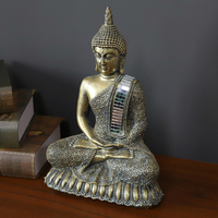 Statue de bouddha Zen jardin Fengshui, Figurine des dieux assis, décoration de la maison, Sculpture de bouddha en résine pour la décoration de la maison, vente en gros