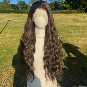 วิกผมยาวหยิก<span class=keywords><strong>ฟู</strong></span>สีน้ำตาลเข้มแบบลูกไม้ 13*4 สำหรับผู้หญิง ใช้ได้ทุกวัน ทำจากเส้นใยสังเคราะห์ 	 SM9825 - Product Image 1