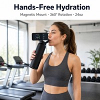 Bouteille d'eau isotherme en acier inoxydable magnétique compatible MagSafe de 24 oz avec support pour téléphone, gourde de sport, vente en gros ZB personnalisée