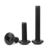 M1.2 M1.4 M1.7 M2 M2.5 M2.6 M3 M3.5 M4 Micro Phillips Pan Head Maschinen schrauben aus schwarzem Kohlenstoffs tahl