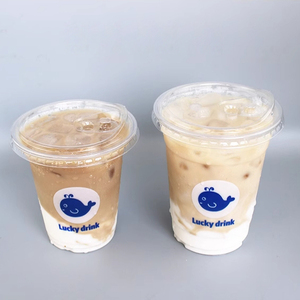 Gobelets en plastique PET jetables transparents de 8 oz, 10 oz, 12 oz, 16 oz, 20 oz, 24 oz avec logo personnalisé imprimé pour café froid et smoothies à emporter - Product Image 4
