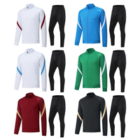 Ensemble de survêtement de football de haute qualité en gros, veste et pantalon de football personnalisés avec logo OEM, tenue d'équipe avec logo