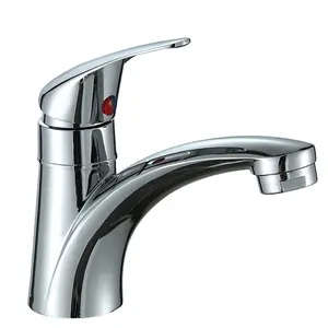 High Quality Low Price Zinc Single Handle Chrome Plated Bathroom Faucet Manufactures Bathroom Mixer Faucet