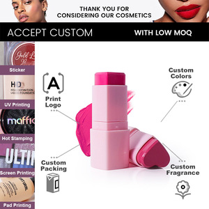 Etiqueta privada impermeable mate uso diario mejilla labio colorete Palo no secado larga duración fórmula segura rubor palo - Product Image 4