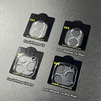 Verre trempé transparent d'objectif de caméra de protection à couverture complète pour IPhone 16 16 Pro 16 Pro Max protecteur d'écran