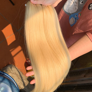 Cheveux humains vierges bruts de qualité supérieure, de qualité supérieure, doux, en vrac, ondulés # Cheveux brésiliens couleur 613, donneur unique, machine à tisser - Product Image 1