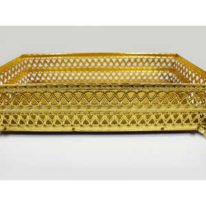 Caja de Pañuelos Metálica Chapada en Oro, Diseño Real Vintage, Material de Latón, Color Dorado, Accesorios de Baño, Hecho en India - Product Image 4