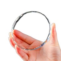 Vente en gros de plaque de base en verre cristal tournesol losange plateau d'accessoires étiquettes de Noël gravure de logo personnalisé pour l'affichage de bijoux