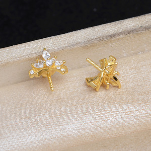Aguja Recta de Plata S925 para Pendientes, Accesorios de Joyería DIY, Soporte para Perlas de 10-12mm, para Pendientes de Perlas JG5978 - Product Image 3