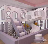 Toboggan souple intérieur personnalisable pour hôtels familiaux Plan de conception 3D pour équipement de terrain de jeu pour enfants