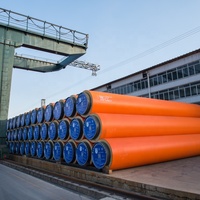 Tuyau en acier isolé résistant à la chaleur, recouvert de polyuréthane noir et d'HDPE, marque Xingbang moderne, DN250, ISO9001, CE