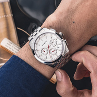 Reloj de Cuarzo de Lujo de 40MM con Logotipo Personalizado para Hombre, Cristal de Zafiro, Acero Inoxidable 316L, Movimiento Japonés VK63, Multifuncional
