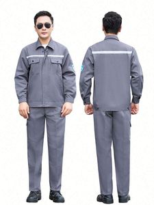 Custom Logo Breathable Cotton Unisex Anti-Wrinkle Workwear Uniforms Anti-Static <b>Flame</b> Retardant Reflective Construction - Product Image 3