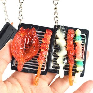 Simulated BBQ skewers, teppanyaki keychains, small food toys, models, promotional <b>gifts</b> - Product Image 3