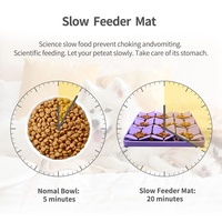 Puzzle en Silicone écologique bol pour chien lavable anti-dérapant ventouses tapis d'alimentation lente pour animaux de compagnie pour chats chiot alimentation lente