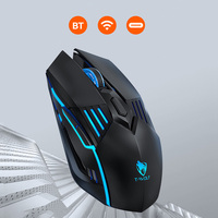 Ratón Óptico para Juegos X7 TYPE-C+2.4G+BT de Triple Modo RGB, 12800DPI, Ergonómico para Diestros, Certificado - Precio Especial para Computadora