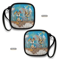 Mini sac de rangement créatif à motif de dessin animé, pochette portable tendance pour accessoires, écouteurs, chargeur, câble