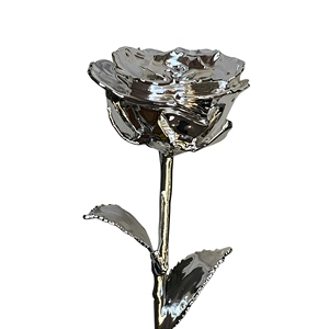 Rosa Natural Auténtica Chapada en Plata 999 |   Rosa Preservada de Lujo |   Regalo artesanal de larga duración para el Día de San Valentín, bodas o cumpleaños - Product Image 4