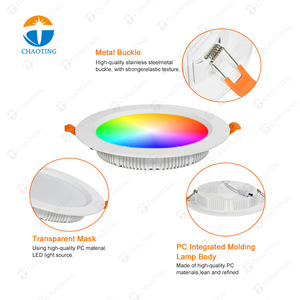 Bán Hot thông minh Wifi tuya RGB trắng thay đổi độ sáng LED tại chỗ xuống ánh sáng tương thích với <span class=keywords><strong>Alexa</strong></span> Google nhà Wifi thông minh LED downlights - Product Image 4