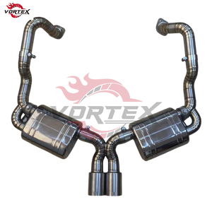 Système d'échappement Catback à soupapes en titane Vortex Grade 5, finition bleu brûlé, 76 mm, montage direct facile pour Porsche Boxster & Cayman 981 2.7 3.4 - Product Image 1