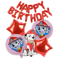 Ballons en aluminium Happy Birthday et Chien de Patrouille pour la décoration de fête d'anniversaire des enfants