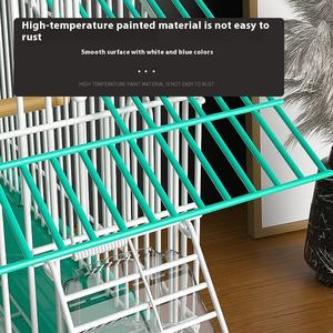 Lüks büyük kuş kafesi siyah Phoenix desen katı plastik demir malzeme papağan bakım besleme kutusu için özel özellikler - Product Image 4