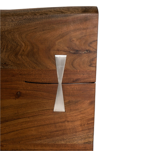 Lit en bois d'acacia avec finition teck, meubles de chambre à coucher en bois massif, cadre de lit moderne pour une décoration intérieure élégante et confortable - Product Image 2