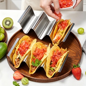 Soporte para Tacos de Acero Inoxidable de Grado Alimenticio, Diseño Moderno y Portátil, Bandeja para Tacos Mexicanos, para Tacos Duros y Blandos, Venta al Por Mayor - Product Image 3