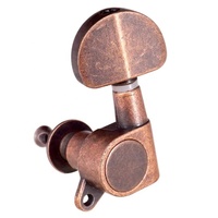 Chevilles d'accordage pour guitare électrique acoustique, en cuivre entièrement fermées, avec boutons et cordes, vente en gros