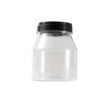 Bouteille en plastique PET transparente de 920 ml, forme oblique ronde, pour huile de coco, emballage alimentaire, pot de conservation avec ouverture, qualité alimentaire