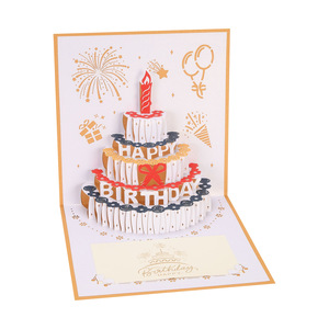 Biglietto d'<span class=keywords><strong>auguri</strong></span> di <span class=keywords><strong>compleanno</strong></span> 3D pop-up Evergreenwrap con registrazione vocale e luce, souvenir di alta qualità con busta, fornitura all'ingrosso - Product Image 1