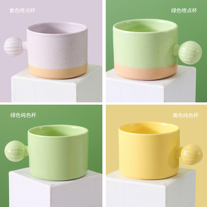 Tasse en céramique Tao Zhizhi avec poignée, résistante à la chaleur, cadeau pour femmes, design créatif - Product Image 1