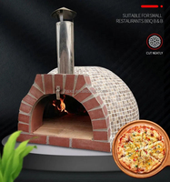 Four à pizza au bois à granulés pour jardin extérieur, nouveau design, avec pierre à pizza, four à barbecue en briques