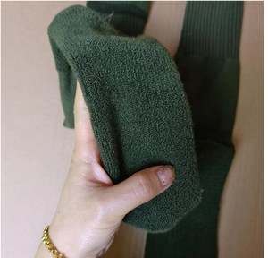 Chaussettes personnalisées DFS01, chaussettes vertes, chaussettes de compression, chaussettes longues en tissu éponge, chaussettes chaudes d'hiver, chaussettes longues en laine mérinos - Product Image 2