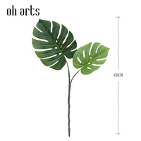 Oh Arts grosir Real Touch tanaman phildendron Monstera ornamen daun Monstera buatan untuk dekorasi pernikahan