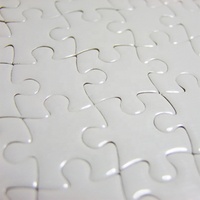Vente chaude A4 Sublimation Jigsaw Puzzle Blanc Pas Cher En Gros Papier Matériel pour Impression Par Transfert De Chaleur
