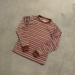 Custom Striped Long Sleeve T <b>Shirt</b> Casual Comfortable Thermal Long Sleeve <b>Shirt</b> Breathable Cotton <b>Waffle</b> Knit Long Sleeve - Product Image 1
