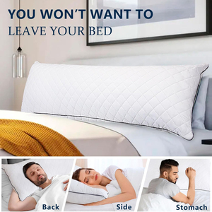 Oreiller corporel en mousse à mémoire de forme pour adultes, oreiller long pour le lit, grand oreiller ferme pour tout le corps 20x54 pouces - Product Image 6