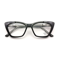 Taizhou RD-XHP15 Vente en gros Stock en promotion Montures optiques œil-de-chat transparentes à monture complète en PC, Lunettes de vue, Étui à lunettes