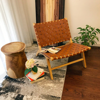 Nordic Design Wohnzimmer möbel Liegestuhl Einzels itz Leders essel mit massivem Eschenholz rahmen