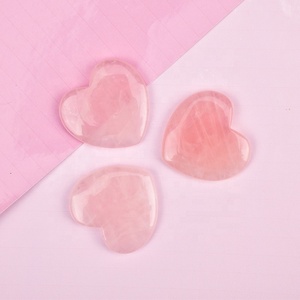 Mushang Mini Quartzo Rosa <span class=keywords><strong>Guasha</strong></span> para Beleza Facial Ferramenta Logotipo Personalizado Private Label 40 mm Amor Coração Em Forma De Cristal Gua Sha Pedra - Product Image 3