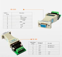 Convertisseur Série Mini RS485 RS232 Populaire, Adaptateur Série avec Connecteur DB9, Transmission Bidirectionnelle, Protection ESD 15KV, Marque UOTEK, Garantie 1 An