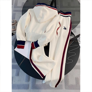 Bộ đồ thể thao dạo phố nữ thời trang phong cách châu Âu năm 2025, áo hoodie và quần ống đứng hai mảnh dành cho mùa xuân - Product Image 2
