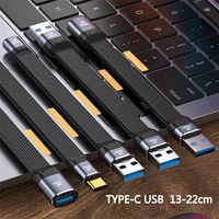 USB 3.1 bis Typ C 10 Gbit/s Gen2 OTG-Datums kabel Stecker-Buchse-Daten USB C-Ladekabel für PC-TV-Festplatten verlängerung Kurzes Kabel 13cm