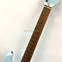 Kit Gitar Listrik Ukuran Penuh 39-Inci dengan Body Solid Cat Matte Nburst untuk Pemula Termasuk Amplifier, Tas, Capo, Tali, dan Senar